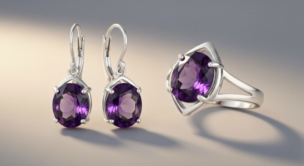 Bali amethyst silver jewelry