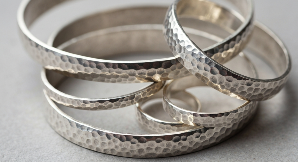 Bali hammered silver jewelry