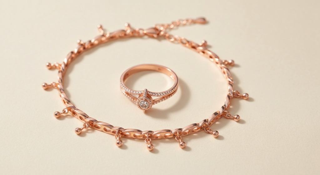 Bali rose gold silver jewelry