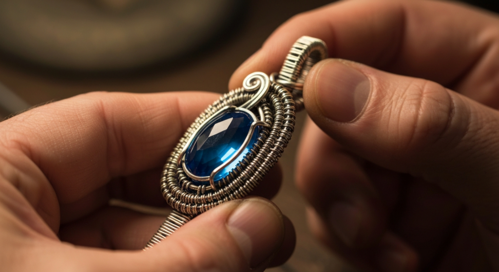 Bali wire wrap silver jewelry