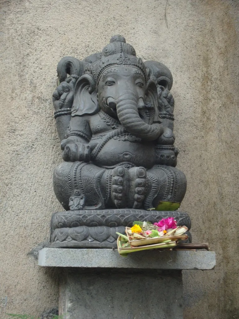 Balinese Hindu Puja Offerings, Ubud Bali Indonesia 2010