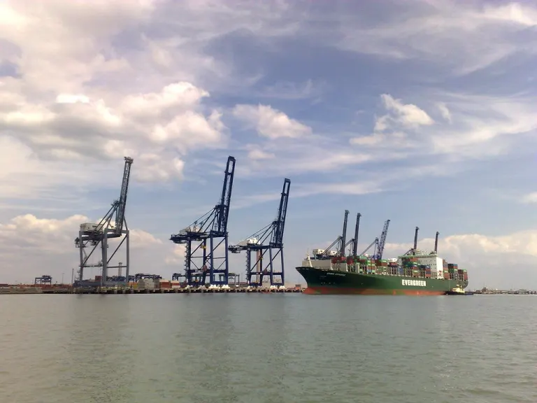 Container ship at Thamesport