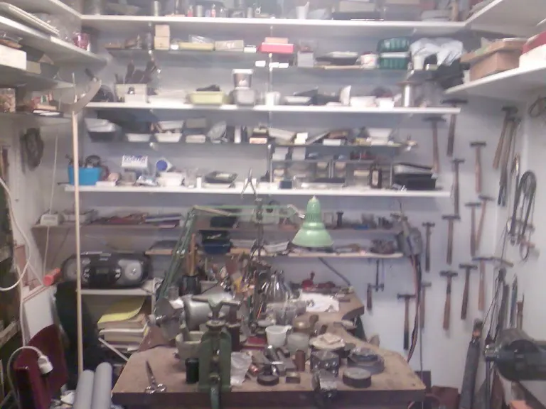 Enamelist and silversmith's workshop