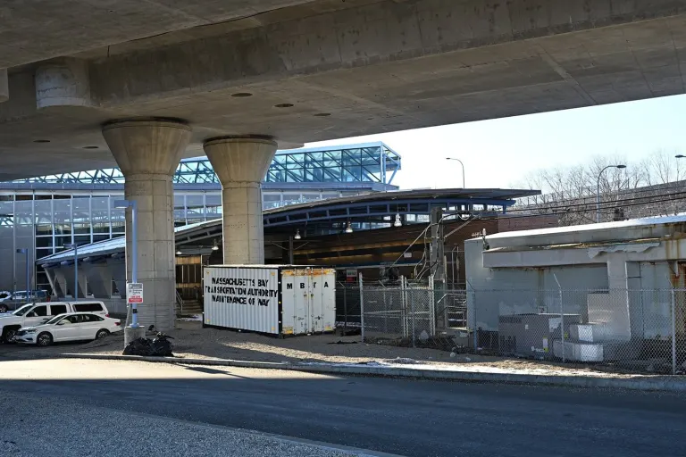MBTA shipping container at Airport