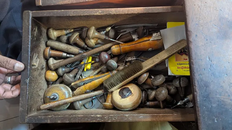 Tools of a traditional goldsmith, Goa, India